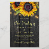 Budget rustieke alles in één QR huwelijksuitnodigi Flyer (Voorkant)