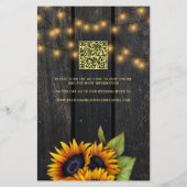 Budget rustieke alles in één QR huwelijksuitnodigi Flyer (Achterkant)