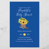 BUDGET Rustieke baby shower zonnebloemen uitnodigi (Voorkant)