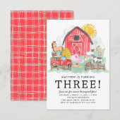 Budget Rustieke Barnyard Dieren Kinder Boerderij V Notitiekaartje (Voorkant / Achterkant)