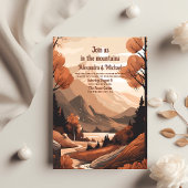 Budget rustieke bergbos Evergreen bruiloft Flyer