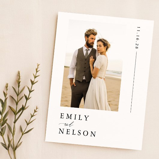 Budget rustieke bestemming foto bruiloft uitnodige