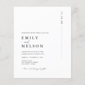 Budget rustieke bestemming foto bruiloft uitnodige (Achterkant)