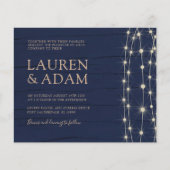 Budget Rustieke Blauwe String Lights Wedding (Voorkant)