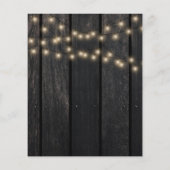 Budget rustieke bloem houten bruidsdouche uitnodig flyer (Achterkant)