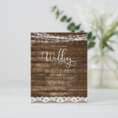 Budget Rustieke Boerderij QR Code Huwelijksuitnodi (Staand voorkant)