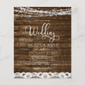 Budget Rustieke Boerderij QR Code Huwelijksuitnodi Flyer (Voorkant)