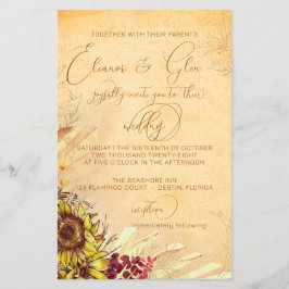 Budget Rustieke Boheemse Zonnebloem Huwelijk