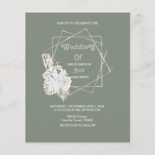 Budget rustieke boho elegante wieden (Voorkant)