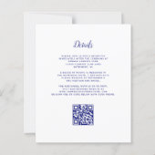 Budget Rustieke Boog Blauwe Azulejos QR Code Trouw (Achterkant)