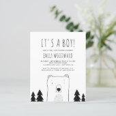 Budget Rustieke Bos Beer Jongens Baby Shower (Staand voorkant)