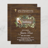 BUDGET Rustieke Bos Uitnodiging Doop  (Voorkant / Achterkant)