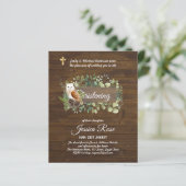 BUDGET Rustieke Bos Uitnodiging Doop  (Staand voorkant)