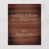 Budget Rustieke bruiloft 3 foto's Dank u kaarten (Achterkant)