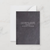 Budget Rustieke Chalkboard Floral Save The Date Notitiekaartje (Achterkant)