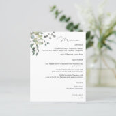 Budget Rustieke Eucalyptus Menu (Staand voorkant)