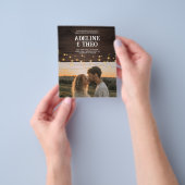 Budget rustieke foto bruiloft flyer (Hand)