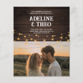 Budget rustieke foto bruiloft flyer (Voorkant)