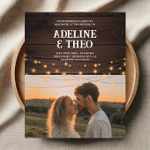 Budget rustieke foto bruiloft flyer