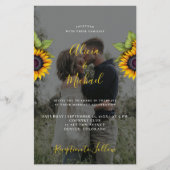 Budget rustieke foto QR RSVP bruiloft uitnodiging Flyer (Voorkant)