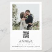 Budget rustieke foto QR RSVP bruiloft uitnodiging Flyer (Achterkant)