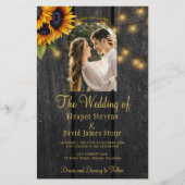 Budget rustieke foto QR rsvp bruiloft uitnodiging Flyer (Voorkant)