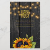 Budget rustieke foto RSVP QR huwelijksuitnodiging (Achterkant)