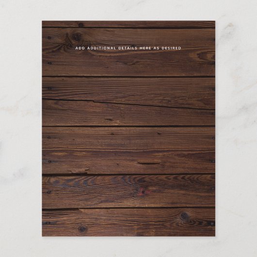 Budget Rustieke Fotocollage Save the Date Hout (Achterkant)