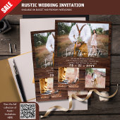 Budget Rustieke Fotocollage Save the Date Hout