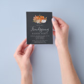 Budget rustieke Friendsgiving diner uitnodiging Flyer (Hand)