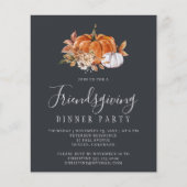 Budget rustieke Friendsgiving diner uitnodiging Flyer (Voorkant)