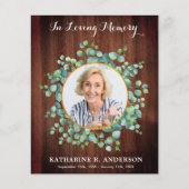 Budget Rustieke groen Begrafenis Dank u Kaarten (Voorkant)