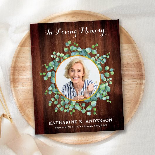 Budget Rustieke groen Begrafenis Dank u Kaarten