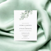 Budget Rustieke Groen Olijf Huwelijk Uitnodiging Briefkaart