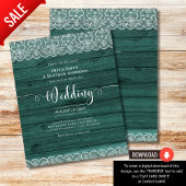 BUDGET rustieke groene witte kant bruiloft