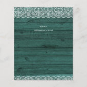 BUDGET rustieke groene witte kant bruiloft (Achterkant)