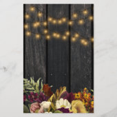 Budget rustieke herfst bloemenbruidsdouche uitnodi flyer (Achterkant)