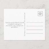 Budget Rustieke Herfst Bloemstuk & Groene Baby Sho Uitnodiging Briefkaart (Achterkant)