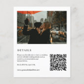 Budget rustieke herfst foto QR Code bruiloft uitno (Achterkant)