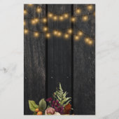 Budget rustieke herfst herfst houten huwelijksuitn flyer (Achterkant)