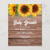 Budget Rustieke Herfst Houten Zonnebloem Baby Spri (Voorkant)