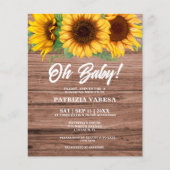 Budget rustieke Herfst Oh Baby zonnebloem Baby sho (Voorkant)