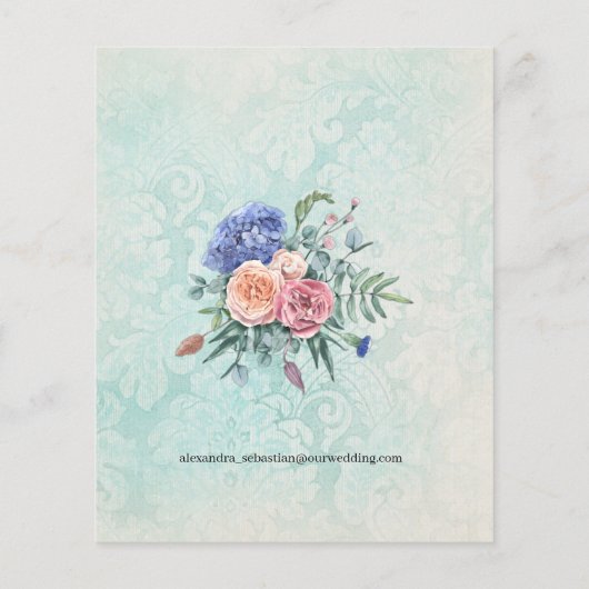 Budget rustieke hortensia's op vervaagde groene br flyer (Achterkant)