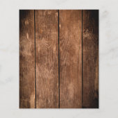 Budget Rustieke Houten Kant Huwelijksuitnodiging (Achterkant)