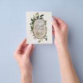 budget rustieke houten schijf bruidsdouche uitnodi flyer (Hand)