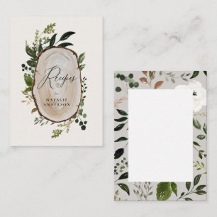 Budget Rustieke houten slice recept kaart Notitiekaartje