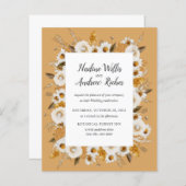 Budget rustieke kamille mimosa lijst bruiloft (Voorkant / Achterkant)