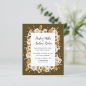 Budget rustieke kamille mimosa lijst bruiloft (Staand voorkant)