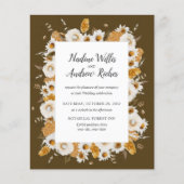 Budget rustieke kamille mimosa lijst bruiloft (Voorkant)