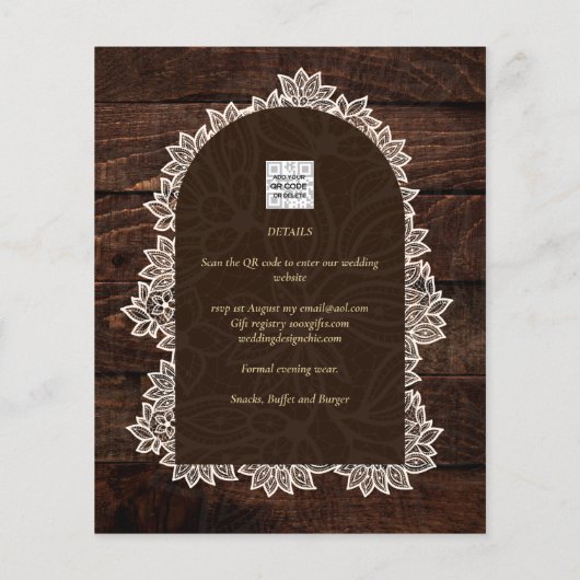 Budget Rustieke Kant MasonJar Gypsophila Trouw Uit (Achterkant)